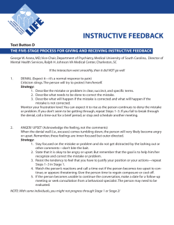 INSTRUCTIVE FEEDBACK