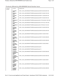 Products Affected by 000-00000000 Serial Number Issue