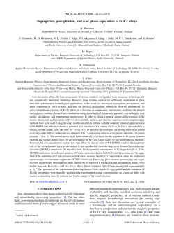 Segregation, precipitation, and &alpha;-&alpha; phase separation in Fe