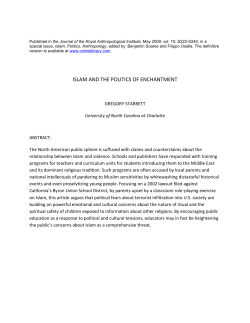 Islam and the Politics of Enchantment