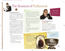 e Business of Parliament