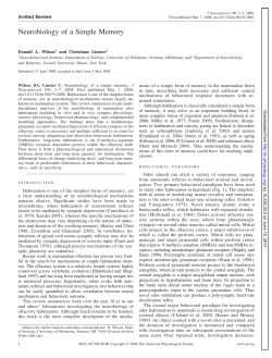 Neurobiology of a Simple Memory
