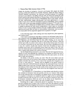 I. Thomas Paine Talks Common Sense (1776)