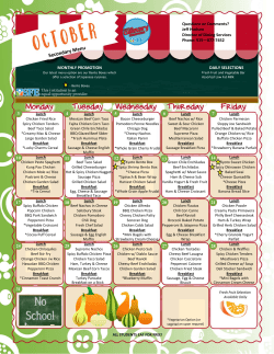 17 24 31 3 10 11 18 25 4 MONTHLY PROMOTION 12 19 26 5 13 20