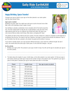 Student Handout - Sally Ride EarthKAM