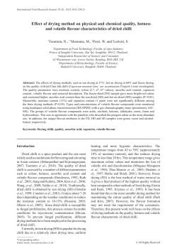 Effect of drying method on physical and chemical quality, hotness