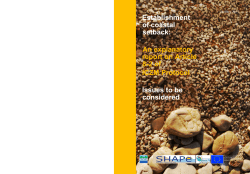 Establishment of coastal setback: An explanatory report on Article 8
