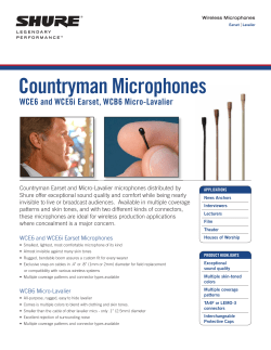 Countryman WCE6, WCE6i, WCB6 User Guide