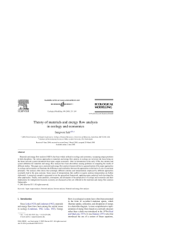 Theory of materials and energy flow analysis in ecology and