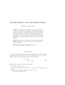 Qi He and Jon Lee Introduction