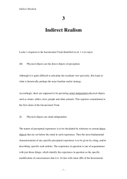 3 Indirect Realism - University of Warwick