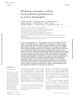 PI3-kinase activation is critical for host barrier permissiveness