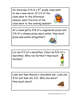 Fraction Word Problems
