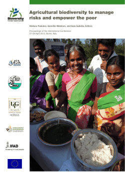 Agricultural biodiversity to manage risks and empower the poor