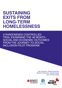 SuStaining exitS from long-term homeleSSneSS