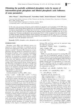 Obtaining the partially acidulated phosphate rocks by means of