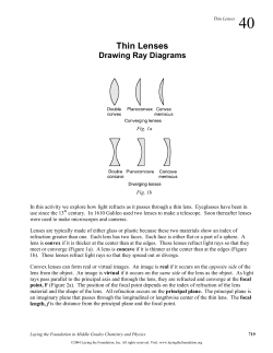 40 Thin Lenses: Drawing Ray Diagrams 40