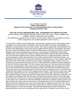 Life of William Bradford FROM