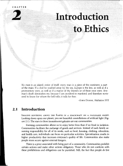 Chapter 2: Introduction to ethics