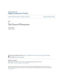 The Power of Persuasion - Digital Commons @ Trinity