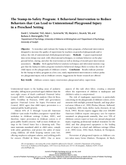 The Stamp-in-Safety Program: A Behavioral