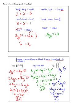 Laws of Logarithms updated.notebook