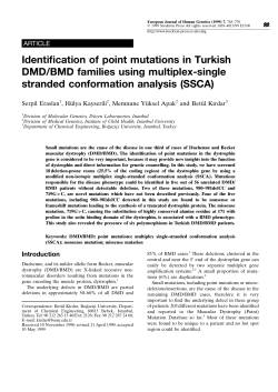 Identification of point mutations in Turkish DMD/BMD