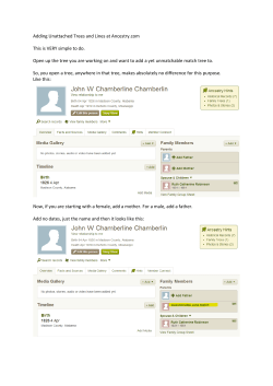 Building Unattached Trees and Lines in Ancestry
