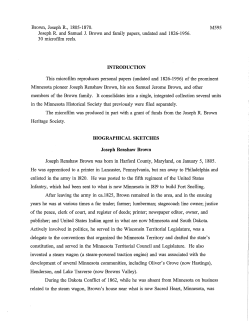 Joseph R. and Samuel J. Brown - Minnesota Historical Society