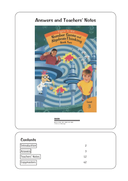 Number Sense and Algebraic Thinking Book Two Level 3