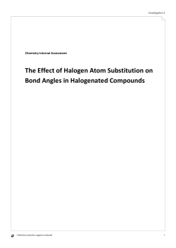 The Effect of Halogen Atom Substitution on Bond Angles in