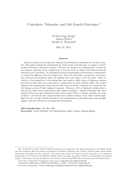 Coworkers, Networks, and Job Search Outcomes