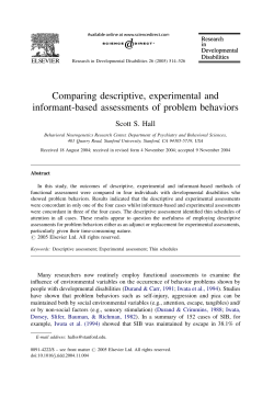 Comparing descriptive, experimental and informant
