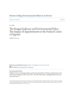The Reagan Judiciary and Environmental Policy