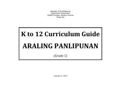 araling panlipunan - Elementary Education Division, DepEd-NCR