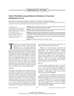 Ocular Morbidity among Students in Relation to Classroom