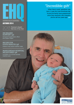 Incredible gift - Eastern Health