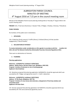 Minutes Planning Aug 2016 - Albrighton Parish Council