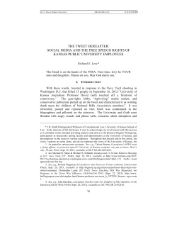 the tweet hereafter: social media and the free speech rights of
