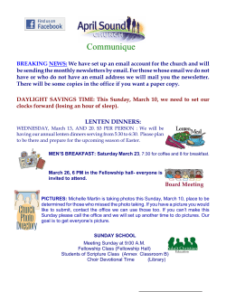 Communique - April Sound Church