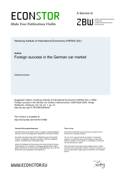 Foreign success in the German car market