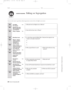 GUIDED READING Taking on Segregation