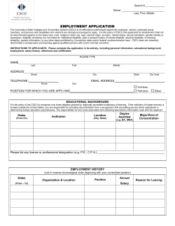 STATE OF CONNECTICUT - Manchester Community College