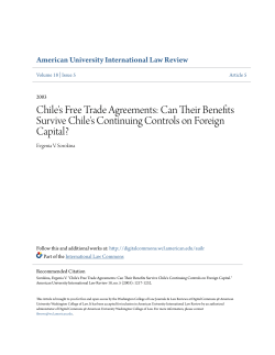 Chile`s Free Trade Agreements - Digital Commons @ American