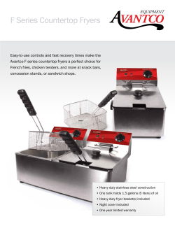 F Series Countertop Fryers