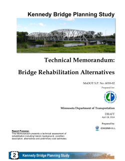 Kennedy Bridge Planning Study Technical Memorandum