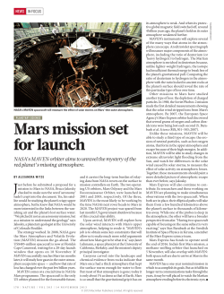 Mars mission set for launch