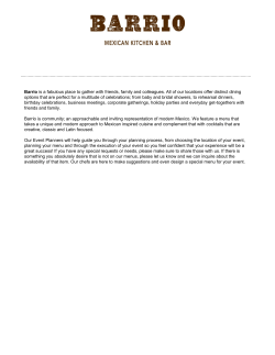Menus - Barrio