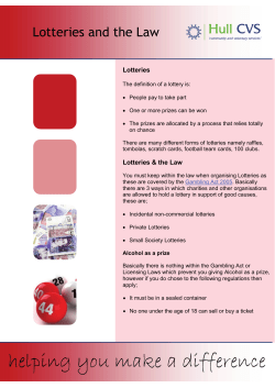 Lotteries and the Law Factsheet