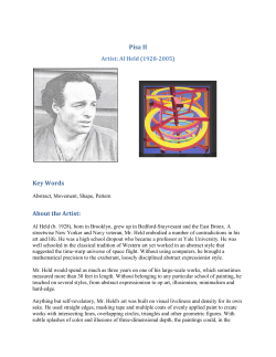 Pisa II Key Words About the Artist: